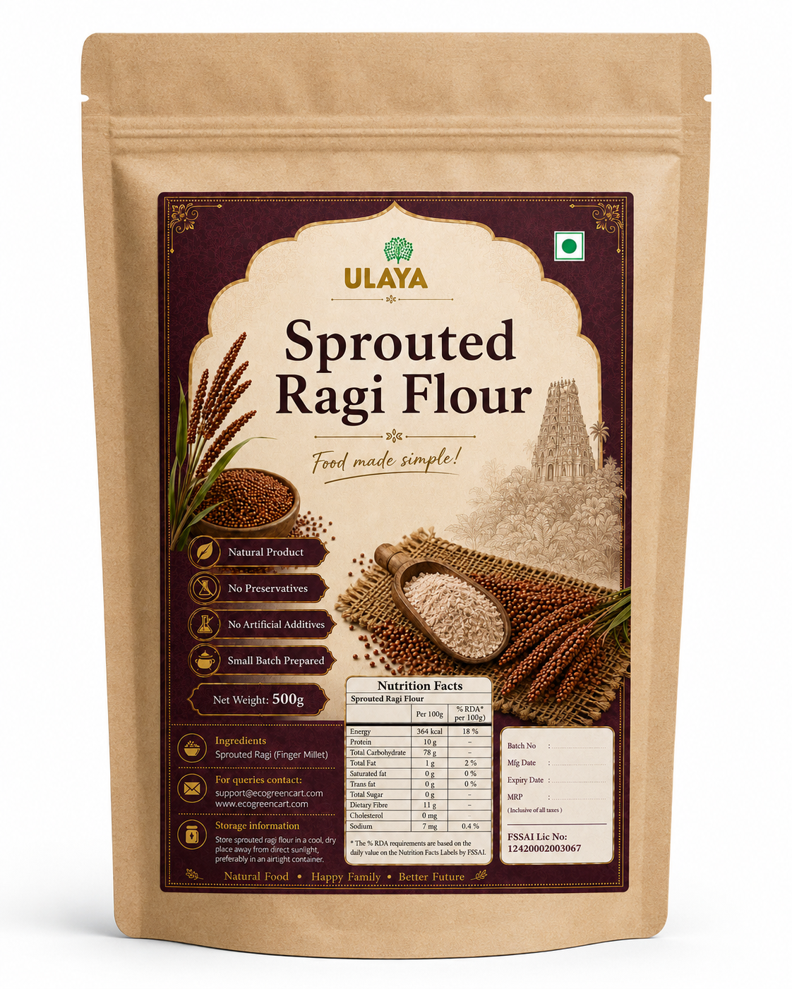 Sprouted Ragi Flour